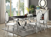 Antoine Rectangular 95-inch Glass Top Dining Table Black