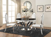 Anchorage 5-piece Round Stainless Steel Dining Set Chrome