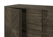 Kelly 3-drawer Storage Dining Sideboard Buffet Dark Grey