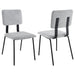Calla Fabric Upholstered Dining Side Chair Grey (Set of 2)