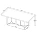 Sterling 72-inch Rectangular Dining Table Grey Faux Marble