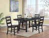 Newport 5-piece Rectangular Trestle Dining Table Set Black