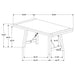 Newport 5-piece Rectangular Trestle Dining Table Set Black
