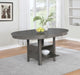 Lavon Oval 60-inch Extension Leaf Dining Table Medium Grey