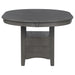 Lavon Oval 60-inch Extension Leaf Dining Table Medium Grey