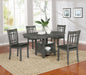 Lavon Oval 60-inch Extension Leaf Dining Table Medium Grey