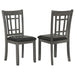 Lavon Wood Dining Side Chair Medium Grey (Set of 2)