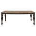 Bridget Rectangular 79-inch Dining Table Brown Brushed