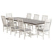 Aventine 9-piece Extension Leaf Dining Set Vintage White