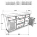 Aventine 5-drawer Sideboard Buffet Cabinet Vintage White
