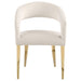 Galiano Velvet Upholstered Dining Arm Cream Beige (Set of 2)