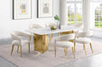 Galiano Velvet Upholstered Dining Arm Cream Beige (Set of 2)