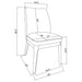 Carissa Upholstered Dining Side Chair Light Grey (Set of 2)