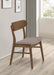 Dortch Dining Side Chair Walnut and Brown (Set of 2)