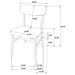 Dortch Dining Side Chair Walnut and Brown (Set of 2)