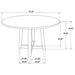 Dinah Round 47-inch Solid Wood Dining Table Walnut