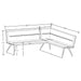 Dodson Fabric Upholstered L-Shaped Nook Dining Bench Taupe