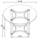 Keeling 5-piece Round Glass Top Acrylic Dining Set Chrome