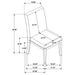Hathaway Upholstered Dining Side Chair Cream (Set of 2)