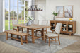 Middleton 6-piece Extension Leaf Dining Set Brown and Beige