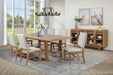 Middleton 7-piece Extension Leaf Dining Set Brown and Beige
