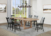 Middleton 7-piece Extension Leaf Dining Set Brown and Black