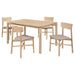 Parkridge 5-piece 59-inch Wood Dining Set White Washed