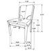 Crestmore Dining Chair Upholstered Seat Walnut (Set of 2)
