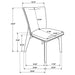 Biloxi Upholstered Dining Side Chair Grey (Set of 2)