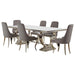 Antoine 7-piece Rectangular Glass Top Dining Table Set Grey