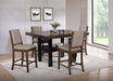 Patterson 5-piece Counter Height Dining Set Mango Oak