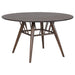 Everton 5-piece Round 53-inch Dining Table Set Dark Walnut
