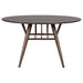 Everton 5-piece Round 53-inch Dining Table Set Dark Walnut