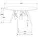 Everton 5-piece Round 53-inch Dining Table Set Dark Walnut