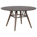 Everton Round 53-inch Wood Dining Table Dark Walnut