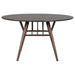 Everton Round 53-inch Wood Dining Table Dark Walnut