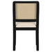 Arini Rattan Cane Dining Side Chair Black (Set of 2)