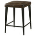 Alvaro Leather Upholstered Counter Stool Brown (Set of 2)