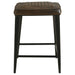 Alvaro Leather Upholstered Counter Stool Brown (Set of 2)