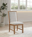 Bruner Upholstered Side Chair Natural Brown (Set of 2)