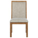 Bruner Upholstered Side Chair Natural Brown (Set of 2)