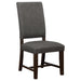 Twain Upholstered Dining Side Chair Warm Grey (Set of 2)