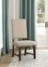 Twain Upholstered Dining Side Chair Beige (Set of 2)