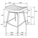 Bayu Leather Upholstered Counter Stool Camel (Set of 2)