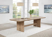 Kailani 110-inch Rectangular Wood Dining Table Beige Oak