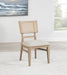 Kailani Rattan Cane Dining Side Chair Beige Oak (Set of 2)