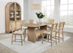 Kailani 4-Door Cane Dining Vitrine Display Cabinet Beige Oak