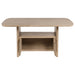 Kailani Cane Counter Height Storage Dining Table Beige Oak