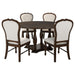 Landon 5-piece 60-inch Round Dining Table Set Rich Brown