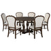 Landon 7-piece 60-inch Round Dining Table Set Rich Brown